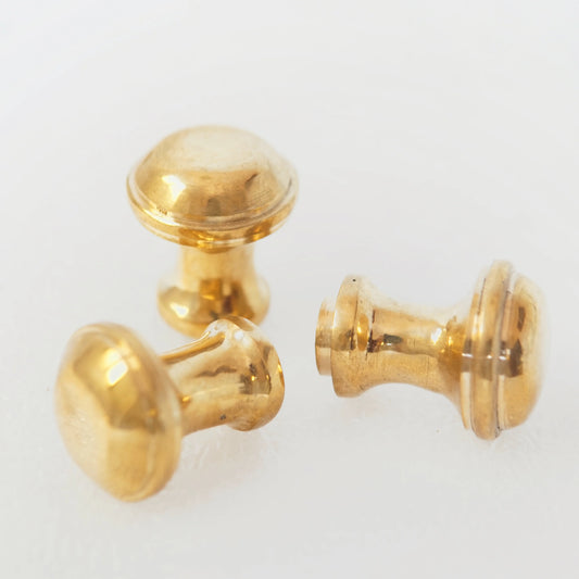 Unlacquered Brass Cabinet Knobs, Antique Brass Round Knob, Vintage Knobs