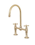 Unlacquered Brass Kitchen Bridge Faucet - NORD BRASS