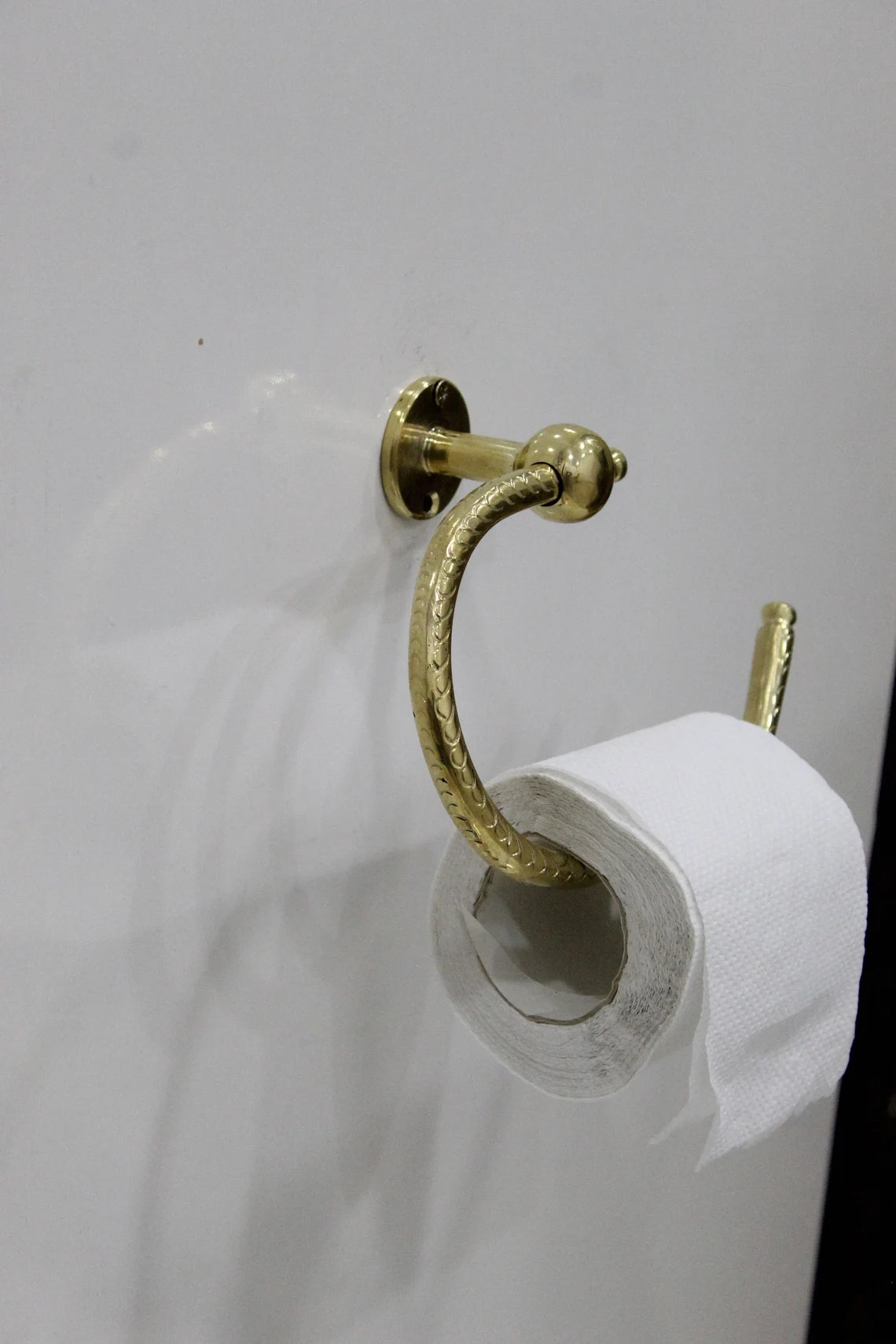 Unlacquered Solid Brass Toilet Paper Holder - NORD BRASS