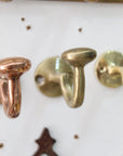 Rustic Wall Mounted Brass Hooks for Bathroom and Coat Hanging - NORD BRASS