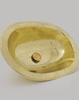 Hammered Oval Brass Sink, Drop-in Brass Bathroom Sink, Antique Brass Sink, Bathroom Brass sink