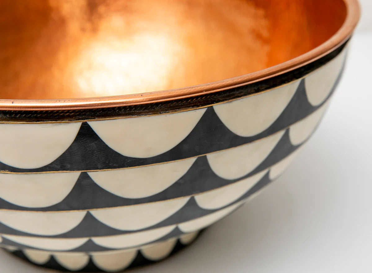 Copper Vanity Sink Vessel, Resin and Bone Sink,Bathroom Copper Sink