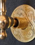Solid Brass 2 outlet Shower - Unlacquered Brass Handheld with Tub filler