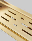 Unlacquered Brass Linear Floor Drain, Solid Brass Rectangular Shower Drain
