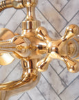 Unlacquered Brass Bath Tub Filler, Brass Wall mounted Tub Filler