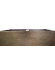 Copper Double Bowl Farmhouse Sink,Apron Front Kitchen Sink 14 gauge