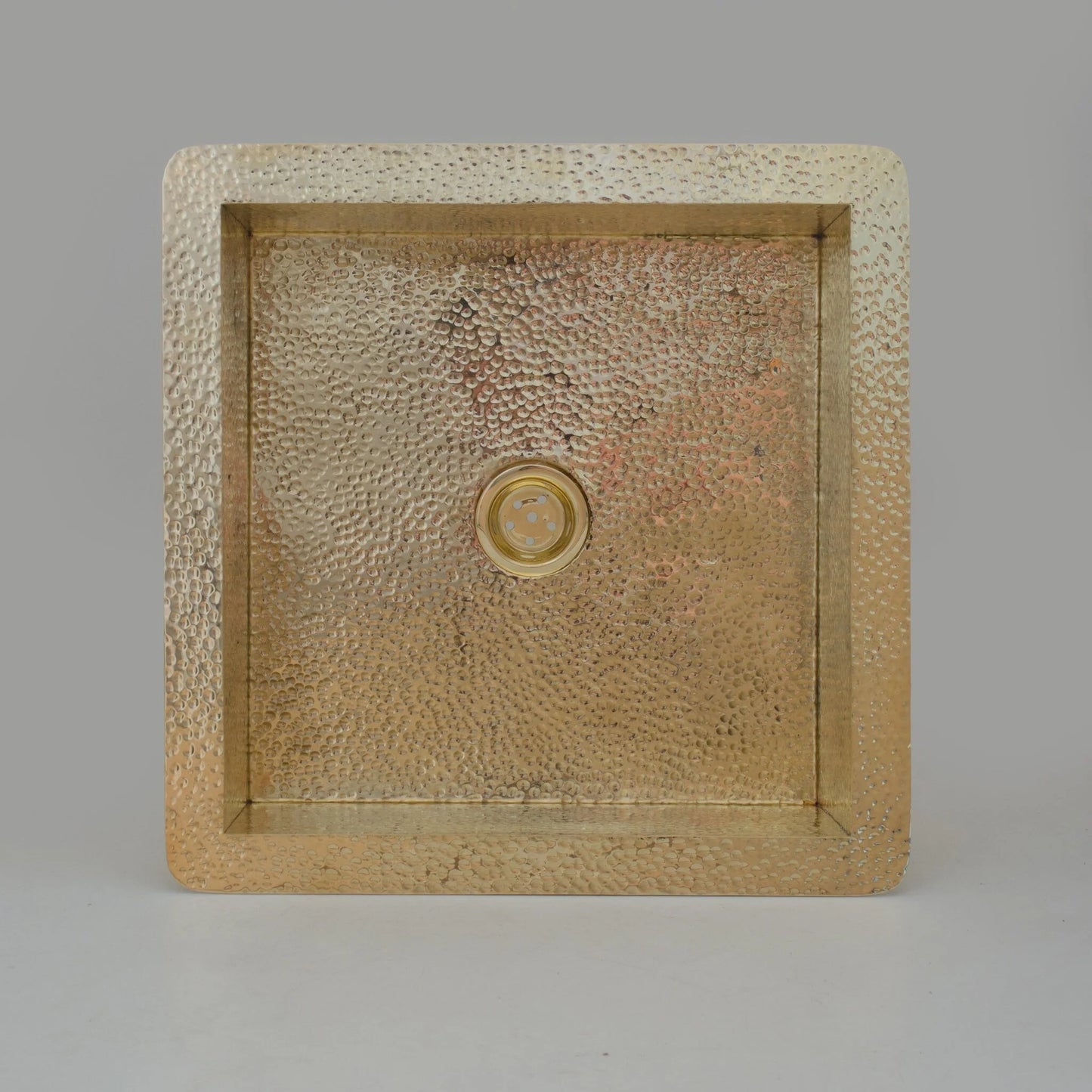 Solid Unlacquered Brass Undermount Hammered Sink, Kitchen Bar Sink, Island Sink, Outdoor Sink - NORD BRASS