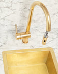 Solid Brass Pull Down Kitchen Faucet, Single Hole Kitchen Faucet