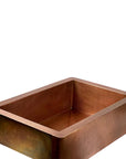 Apron Front Copper Kitchen Sink, Farmhouse Copper Kitchen Sink 14 gauge