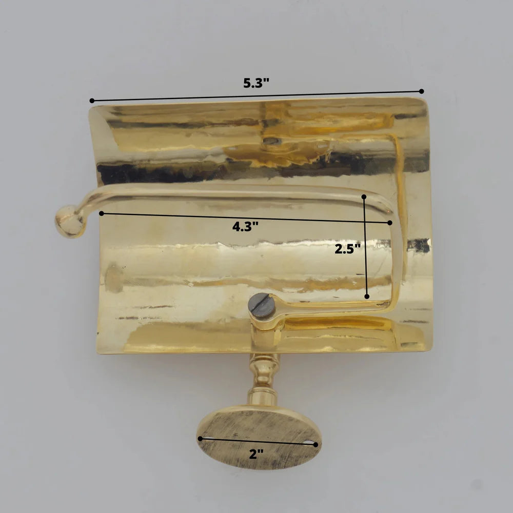 Solid Brass Toilet Paper Holder, Handcrafted Powder Room Roll Holder - NORD BRASS