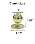 Round Unlacquered Brass Cabinet Knobs – Solid Brass Drawer Knobs