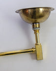 Solid Unlacquered Brass P-trap and Sink Stopper, Push Up Button, Pop Up Drain, Brass Water Trap - NORD BRASS