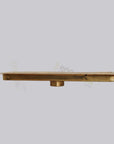 Unlacquered Brass Linear Floor Drain for Modern Bathrooms - NORD BRASS