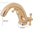 Unlacquered Solid Brass Bathroom Vanity Faucet - Brass Bathroom Tap