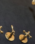 Solid Brass 2 outlet Shower - Unlacquered Brass Handheld with Tub filler