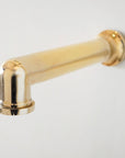 Unlacquered Solid Brass Shower System, High Pressure Curved Arm