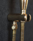 Solid Brass 2 outlet Shower - Unlacquered Brass Handheld with Tub filler