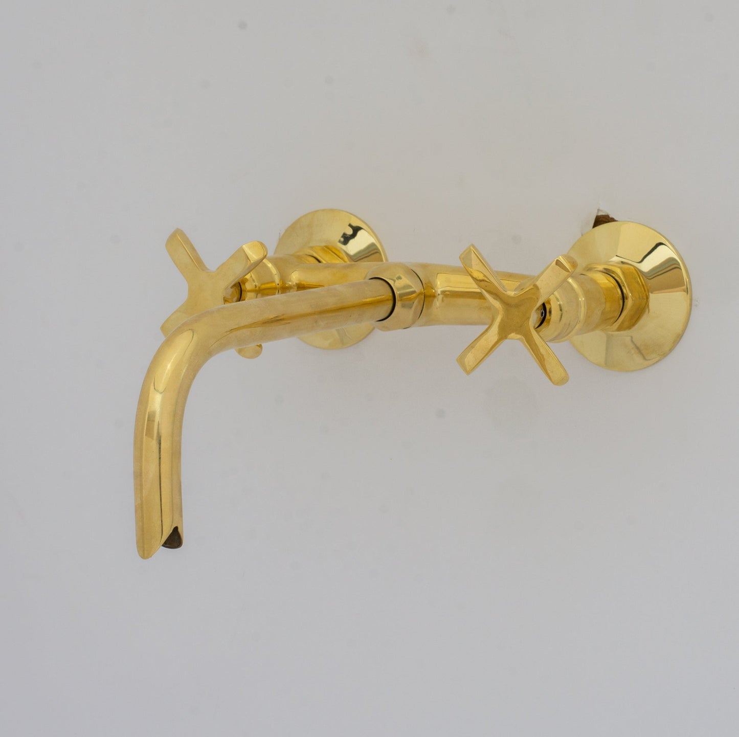 Brass Wall Mount Faucet - Antique Brass Bathroom Faucet