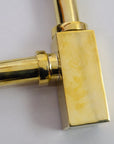 Solid Unlacquered Brass P-trap and Sink Stopper, Push Up Button, Pop Up Drain, Brass Water Trap - NORD BRASS