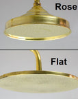 Solid Brass Rainfall Shower, Unlacquered Brass Shower Set