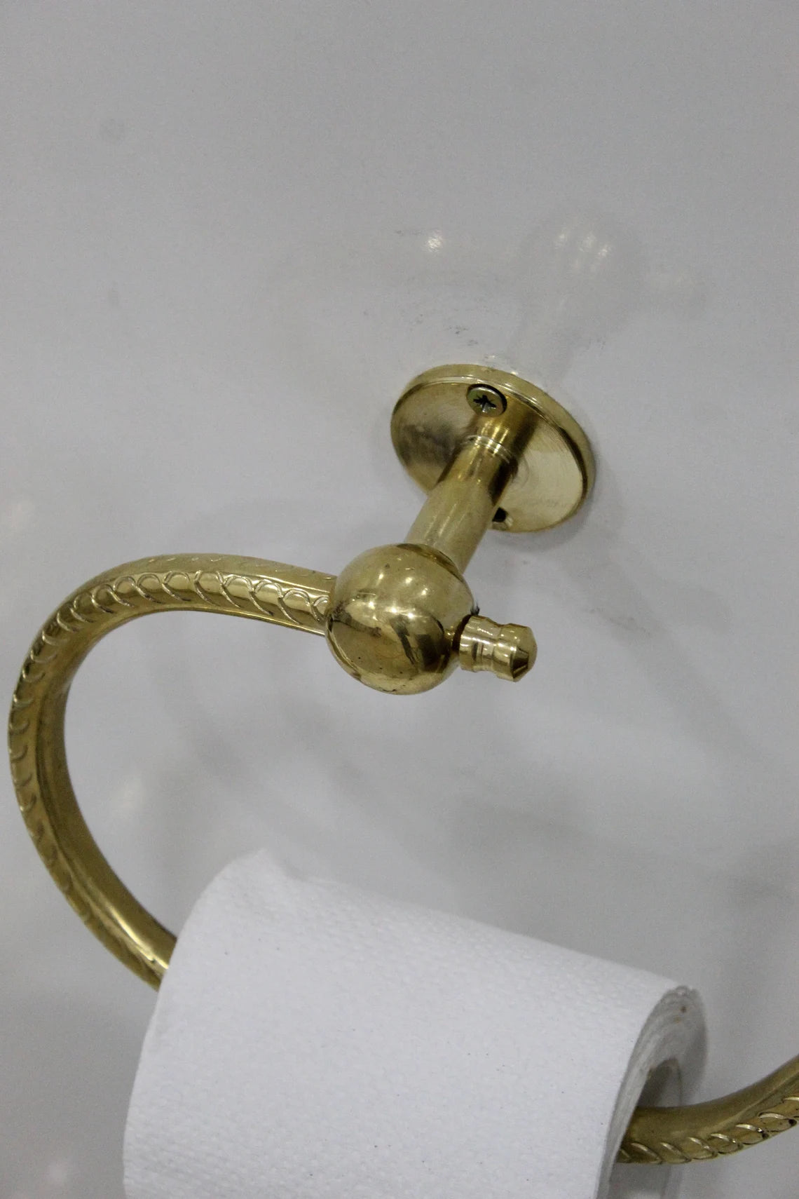 Unlacquered Solid Brass Toilet Paper Holder - NORD BRASS