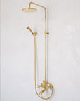 Unlacquered Solid Brass Shower, Shower System With Tub Filler
