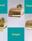 Solid Brass Toilet Paper Holder, Handcrafted Powder Room Roll Holder - NORD BRASS