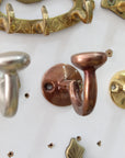 Rustic Wall Mounted Brass Hooks for Bathroom and Coat Hanging - NORD BRASS