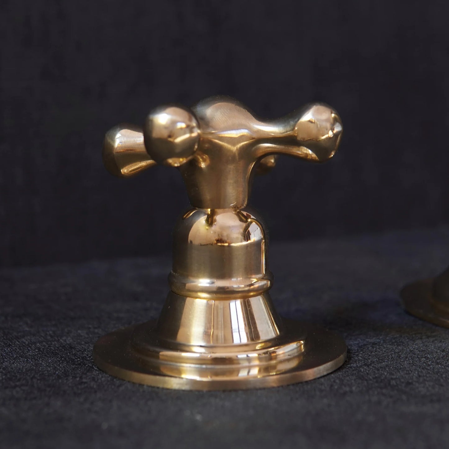 Widespread 3 Holes Solid Unlacquered Brass Faucet, Antique Brass Bathroom Faucet