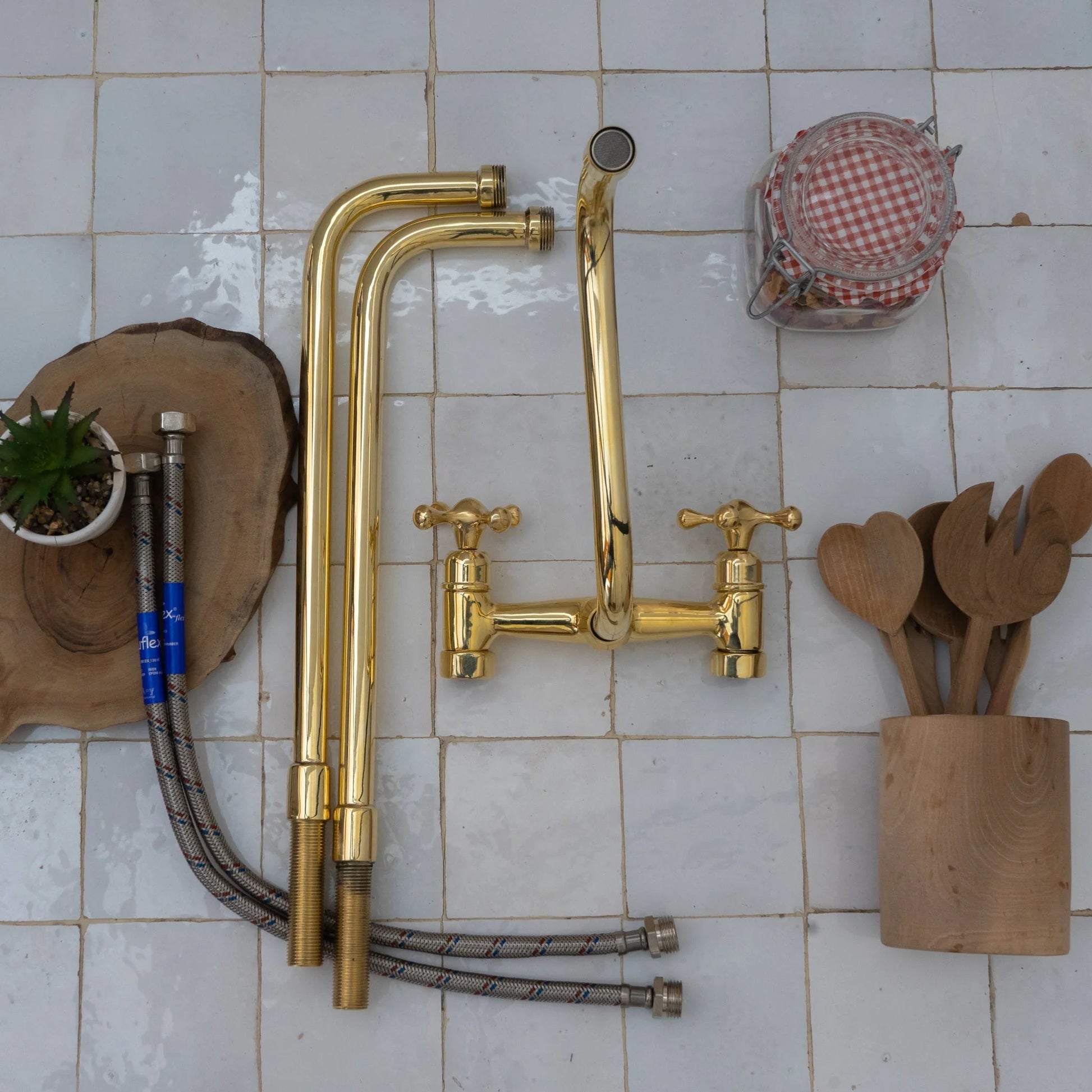 Antique Brass Kitchen Faucet - Unlacquered Brass Faucet - NORD BRASS