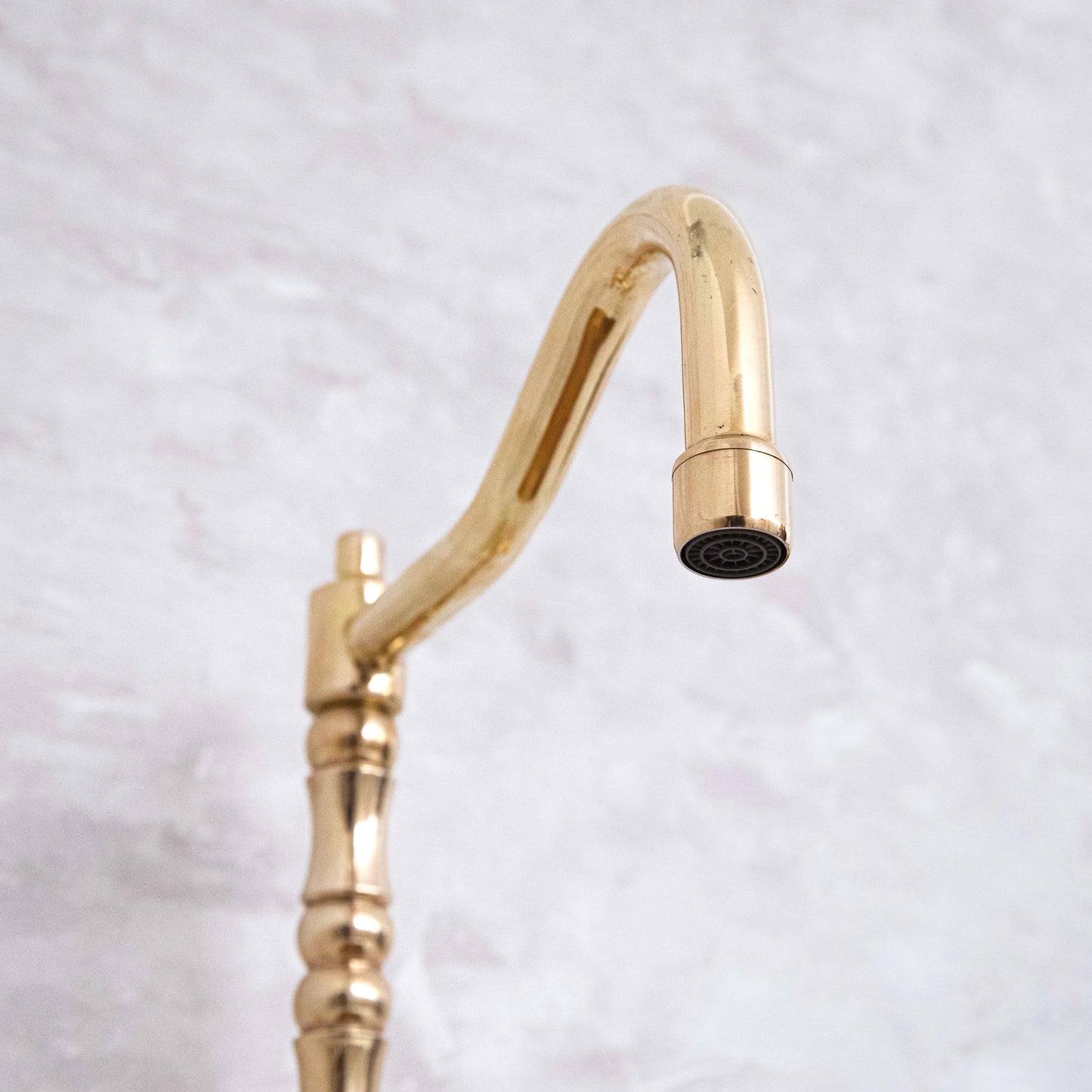 Antique Solid Brass Bridge Faucet, Vintage Kitchen Sink Faucet