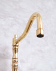Antique Solid Brass Bridge Faucet, Vintage Kitchen Sink Faucet