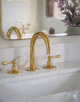 Unlacquered Solid Brass Bathroom Faucet - Brass Classic Vanity faucet