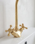 Unlacquered Brass Single Hole Faucet, Brass Bathroom Faucet
