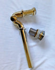 Solid Unlacquered Brass S-trap , Brass Water Trap with Pop-up Drain