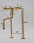 Antique Brass Kitchen Faucet - Unlacquered Brass Faucet - NORD BRASS