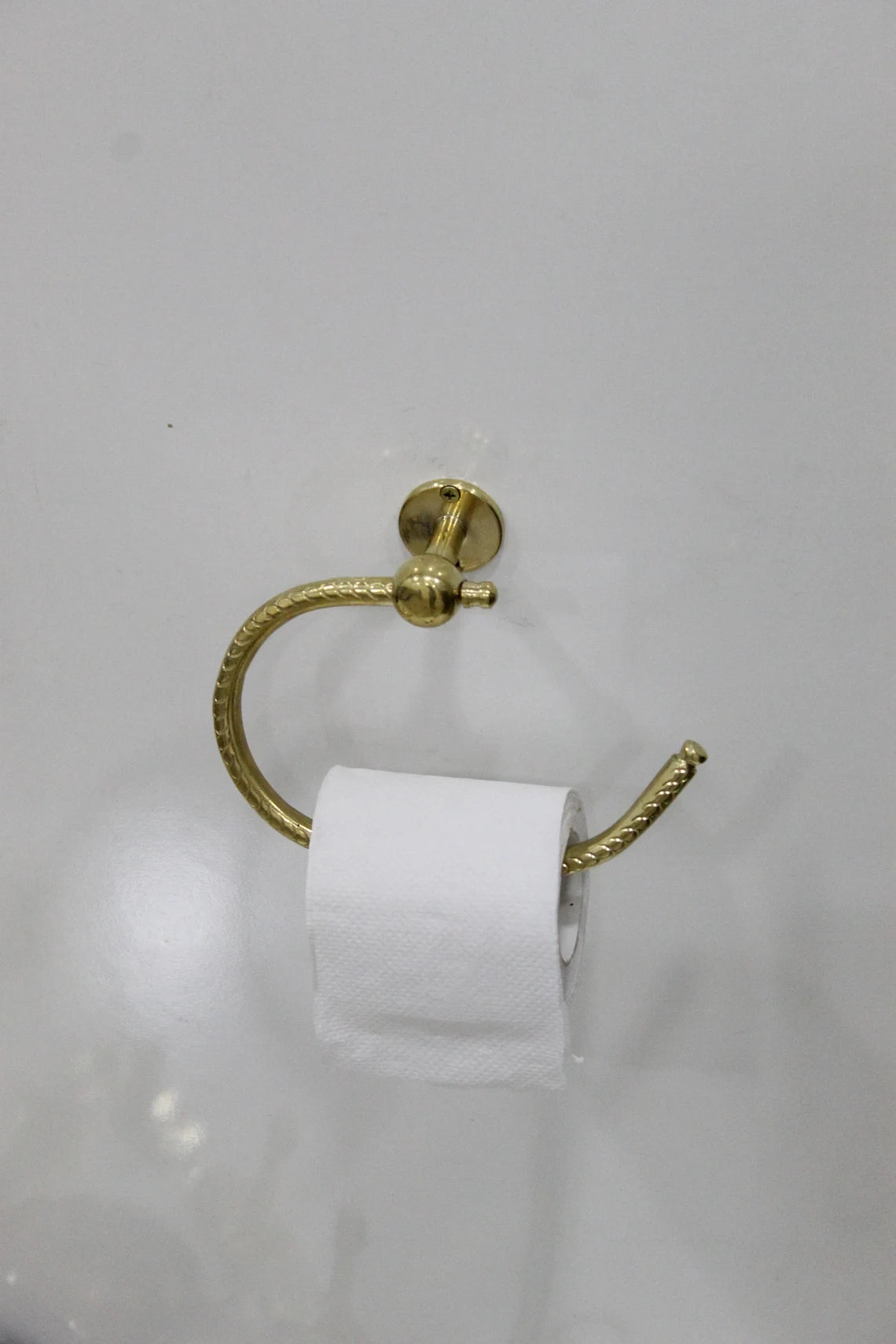 Unlacquered Solid Brass Toilet Paper Holder - NORD BRASS