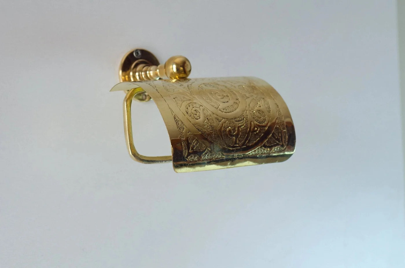 Solid Brass Toilet Paper Holder, Handcrafted Powder Room Roll Holder - NORD BRASS