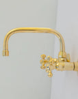 Brass Kitchen Faucet - Vintage Brass Kitchen Faucet