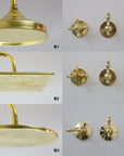Brass Shower Fixtures - Dual Shower Head - NORD BRASS