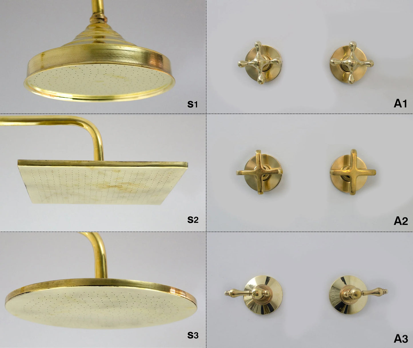 Brass Shower System - Brass Shower Set - NORD BRASS