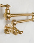 Unlacquered Solid Brass Pot Filler Faucet