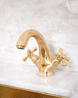 Unlacquered Brass Bathroom Vanity Faucet