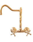 Wall Mounted Brass Antique Faucet for Bathroom and Kitchen