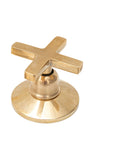 Deck mounted 3 Holes Solid Unlacquered Brass Faucet - Brass Kitchen Tap