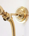 Unlacquered Solid Brass Shower System with Handheld - Exposed High Pressure Shower