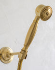 Unlacquered Brass Shower System with Handheld - Solid Brass Exposed Shower