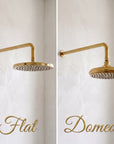 Solid Brass Rainfall Shower - Unlacquered Brass Shower Set - NBCS01