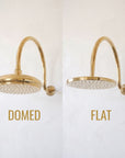 Solid Brass Rainfall Shower - Unlacquered Brass Shower Set - NBCS02