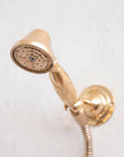 Unlacquered Solid Brass Shower System with Handheld